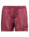 Dolce & Gabbana Man Shorts & Bermuda Shorts Burgundy Size 34 Silk In Red