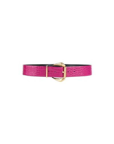 Roberto Cavalli Woman Belt Mauve Size 38 Bovine Leather In Purple