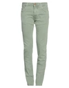 Hand Picked Man Jeans Military Green Size 30 Cotton, Elastane In Green