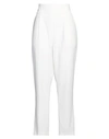 Pinko Woman Pants White Size 4 Polyester, Elastane