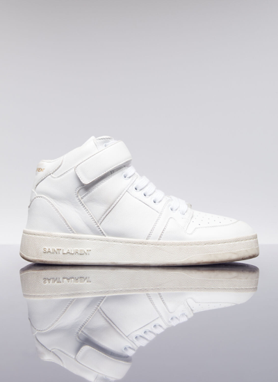 Saint Laurent Jefferson High Top Trainers In White