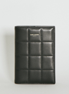 Saint Laurent Quilted Leather Passport Case In Black