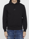 C.P. COMPANY BLACK COTTON HOODIE