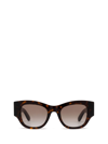 Alexander Mcqueen Square Frame Sunglasses In Havana