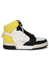 BUSCEMI AIR JON WHITE AND YELLOW LEATHER SNEAKERS