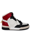 BUSCEMI AIR JON RED AND WHITE LEATHER SNEAKERS