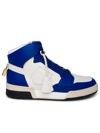 BUSCEMI AIR JON WHITE AND BLUE LEATHER trainers