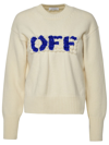 OFF-WHITE BOILED IVORY WOOL SWEATER