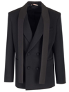 VALENTINO DOUBLE-BREASTED JACKET WITH SCARF COLLAR