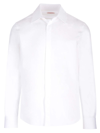 Valentino Long Sleeved Cotton Shirt In White