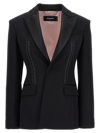 Dsquared2 Black Single-breasted Wool Blazer In Black