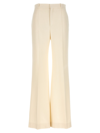 Chloé High Waist Wide Leg Trousers In White