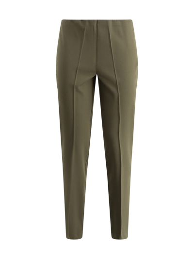 P.a.r.o.s.h Mid-rise Tapered Virgin Wool Trousers In Green