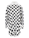 Marni Dress With Printed Cady And Longer Back In White