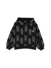 Dkny Logo-print Cotton Hoodie In Nero