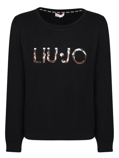 Liu •jo Logo Sweatshirt In Black