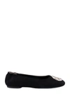 Tory Burch Claire Suede Ballet Flats In Black