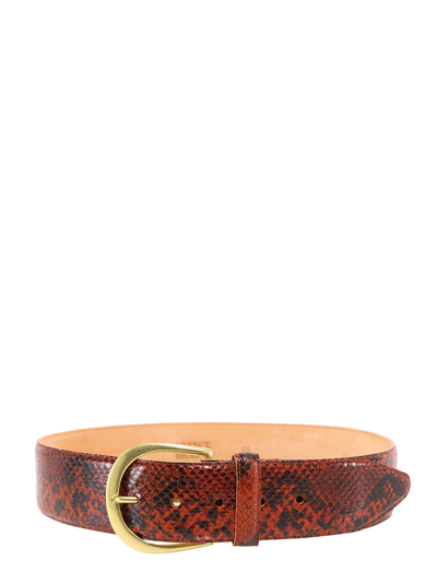Laurence Bras Leather Belt - Atterley In Red