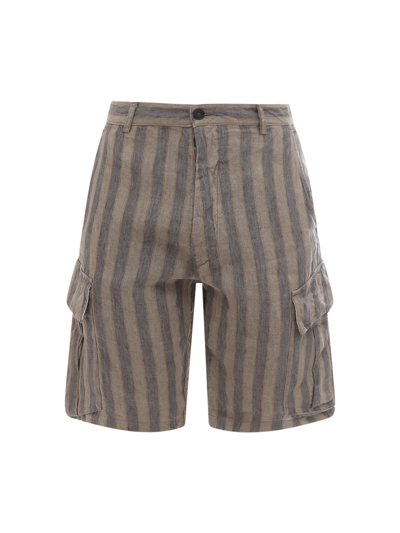 ORIGINAL VINTAGE LINEN STRIPED BERMUDA SHORTS