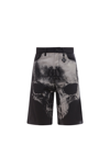 44 LABEL GROUP COTTON BERMUDA SHORTS WITH SKULL PRINT