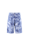 ISABEL MARANT COTTON BERMUDA SHORTS WITH TIE DYE EFFECT