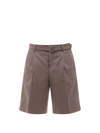 SACAI COTTON BERMUDA SHORTS WITH BELT