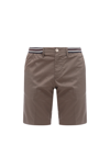 PERFECTION GDM COTTON BLEND BERMUDA SHORTS WITH ELASTIC WAISTBAND