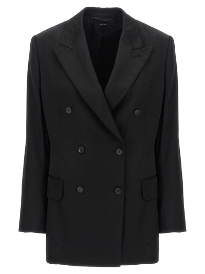Tom Ford Double-breasted Blazer Jackets Black