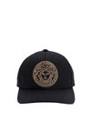 VERSACE COTTON HAT WITH ICONIC FRONTAL MEDUSA