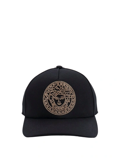 Versace Cotton Hat With Iconic Frontal Medusa