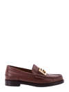 Fendi Baguette Leather Buckle Loafers