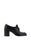 Prada Chocolate Patent Leather Loafer Pumps