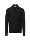 Golden Goose Wool Knit Polo Embroidered Detail