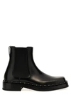 Valentino Studded Calf Leather Elastic Ankle Boots