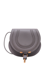 CHLOÉ MARCIE SMALL LEATHER SHOULDER BAG WITH LOGO ENGRAVING
