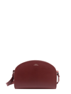 Apc Demi-lune Leather Logo Crossbody With Adjustable Strap