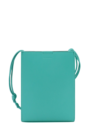 Jil Sander Debossed-logo Shoulder Bag In Blue