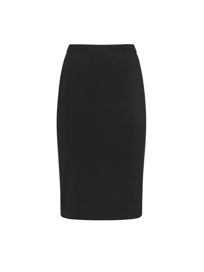 Saint Laurent Elasticated-waistband Pencil Skirt In Black