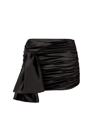 DOLCE & GABBANA STRETCH SILK SKIRT WITH BOW