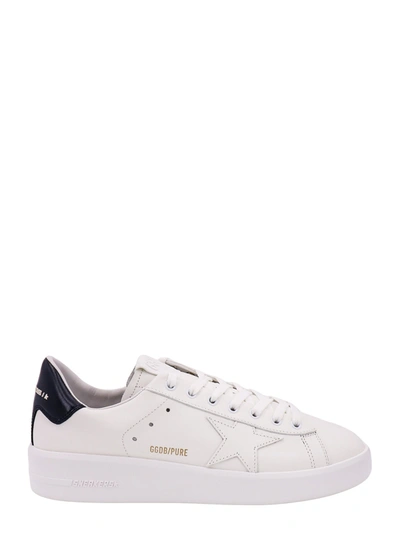 GOLDEN GOOSE LEATHER SNEAKERS WITH BACK CONTRASTING PATCH