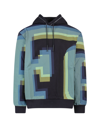 FERRARI COTTON SWEATSHIRT WITH FLUNGA HOLOGRAM WATER PRINT