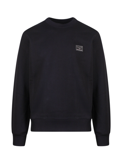 Dolce & Gabbana Cotton Sweatshirt In Negro