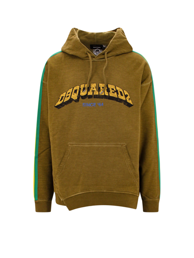 DSQUARED2 COTTON SWEATSHIRT WITH FRONTAL LOGO