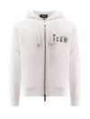 DSQUARED2 COTTON SWEATSHIRT WITH ICON HEART PIXEL PRINT