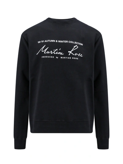 MARTINE ROSE COTTON SWEATSHIRT WITH LOGO PRINT