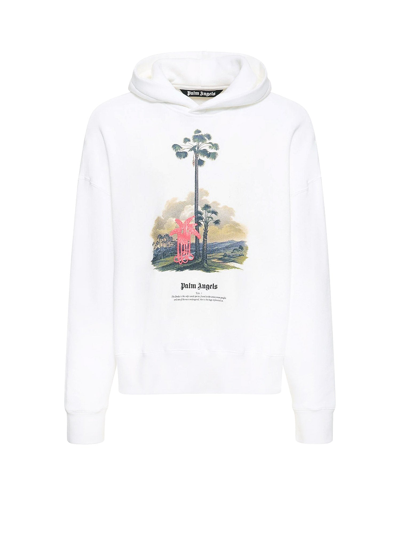 PALM ANGELS ORGANIC COTTON SWEATSHIRT WITH DOUBY LOST IN AMAZONIA PRINT