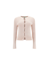 Fendi Women's Sand Cotton Blend Cardigan