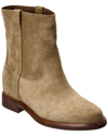 Isabel Marant Susee Suede Western Ankle Booties In Brown