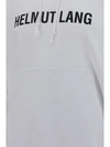 Helmut Lang Cotton Logo Print Hoodie In White
