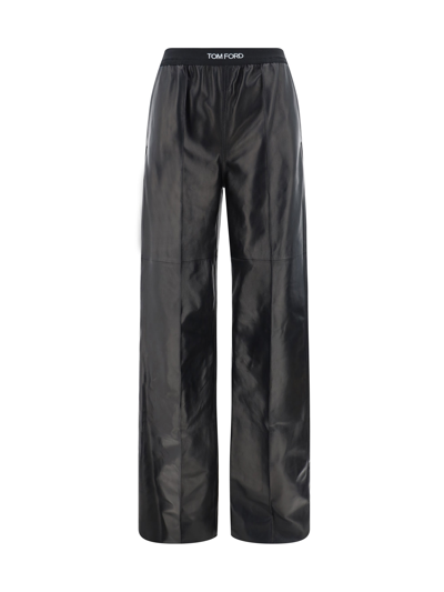 Tom Ford Leather Pant In Black